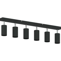 vidaXL Foco de techo con focos 73 x 6 x 16 cm Metal Negro Discount