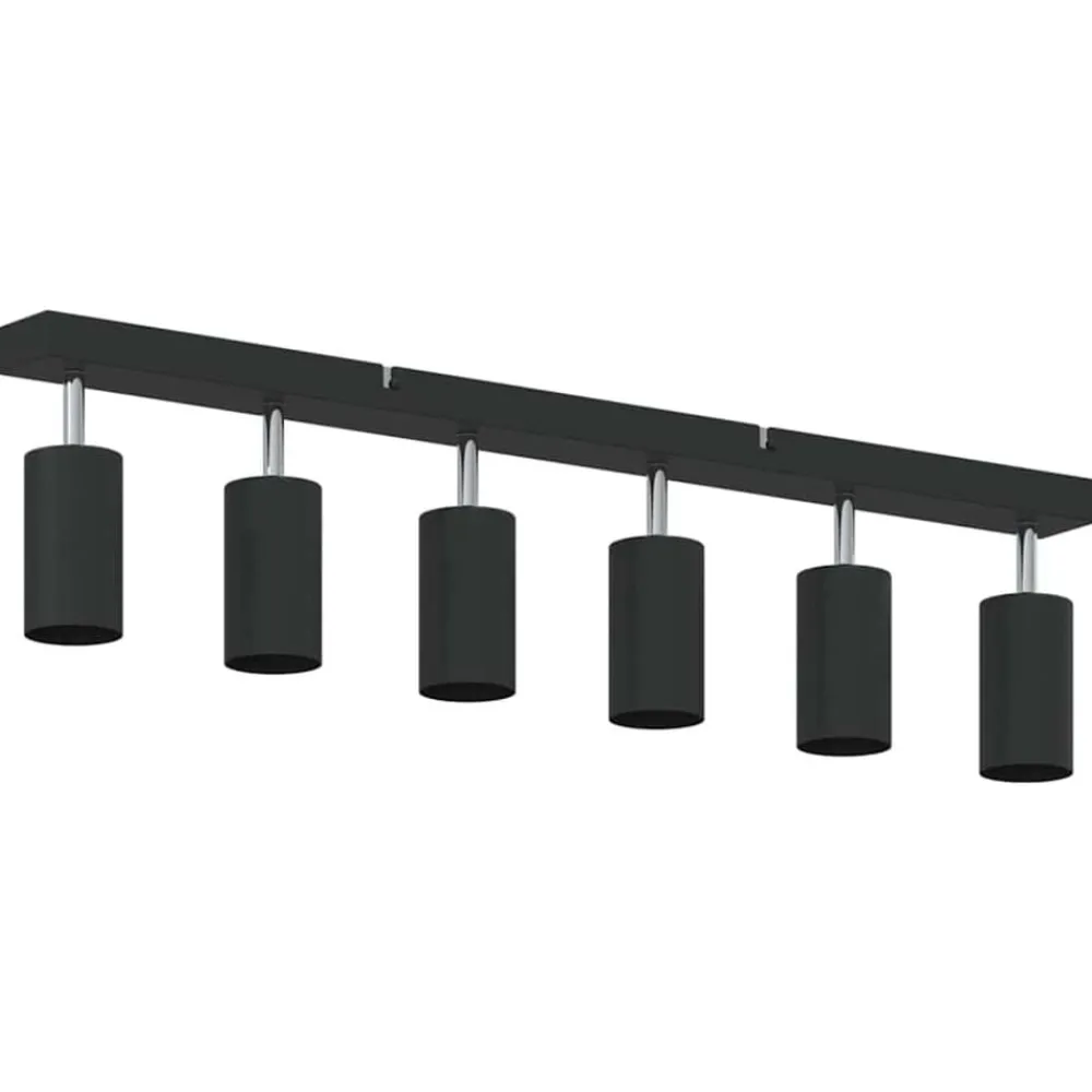 vidaXL Foco de techo con focos 73 x 6 x 16 cm Metal Negro Discount