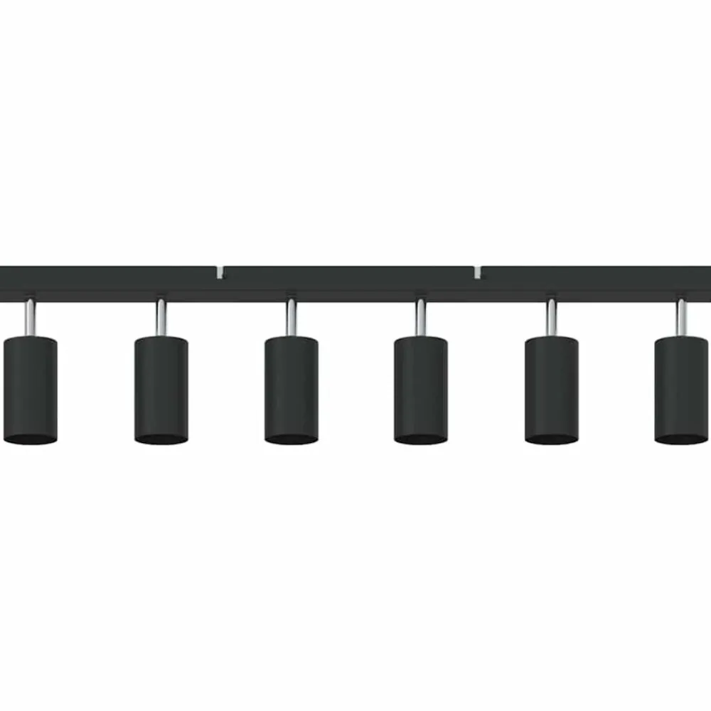vidaXL Foco de techo con focos 73 x 6 x 16 cm Metal Negro Discount