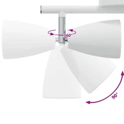 vidaXL Foco de techo con focos 25.5 x 8 x 16 cm Metal Outlet