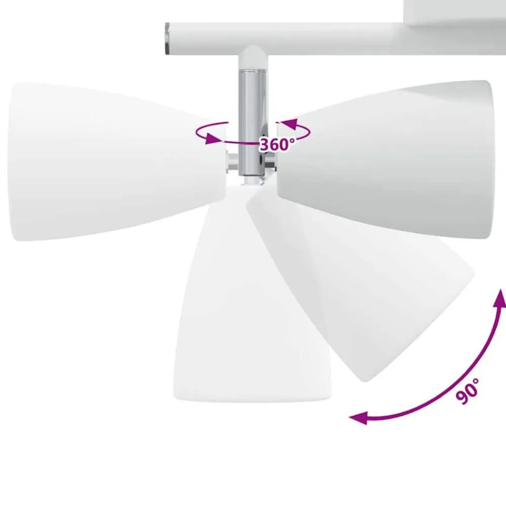 vidaXL Foco de techo con focos 25.5 x 8 x 16 cm Metal Outlet