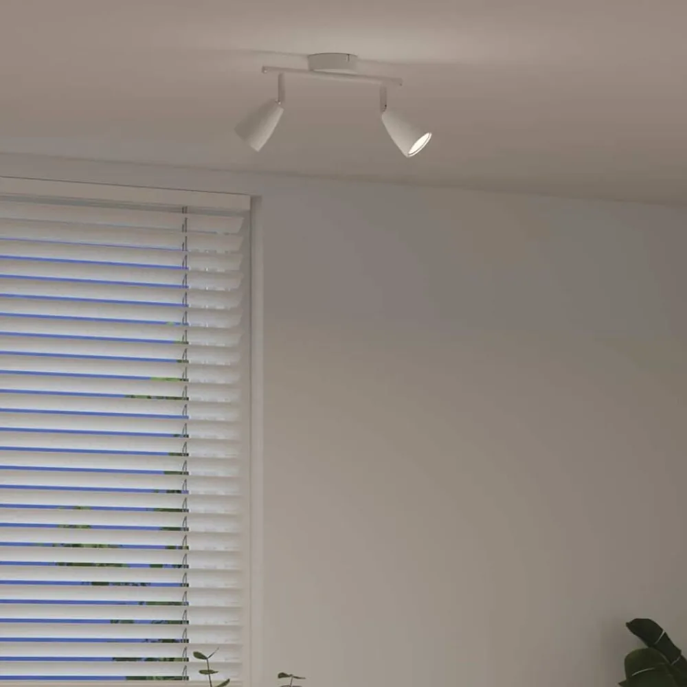 vidaXL Foco de techo con focos 25.5 x 8 x 16 cm Metal Outlet