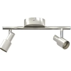 vidaXL Foco de techo con focos Níquel 25,5 x 8 x 11 cm Acero Discount