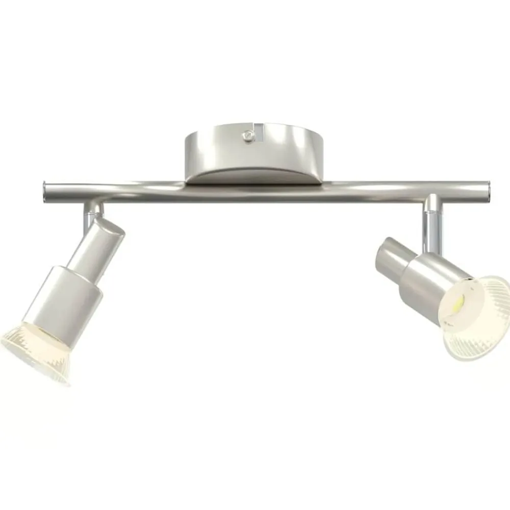 vidaXL Foco de techo con focos Níquel 25,5 x 8 x 11 cm Acero Discount