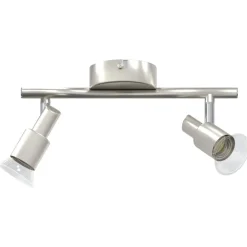 vidaXL Foco de techo con focos Níquel 25,5 x 8 x 11 cm Acero Discount