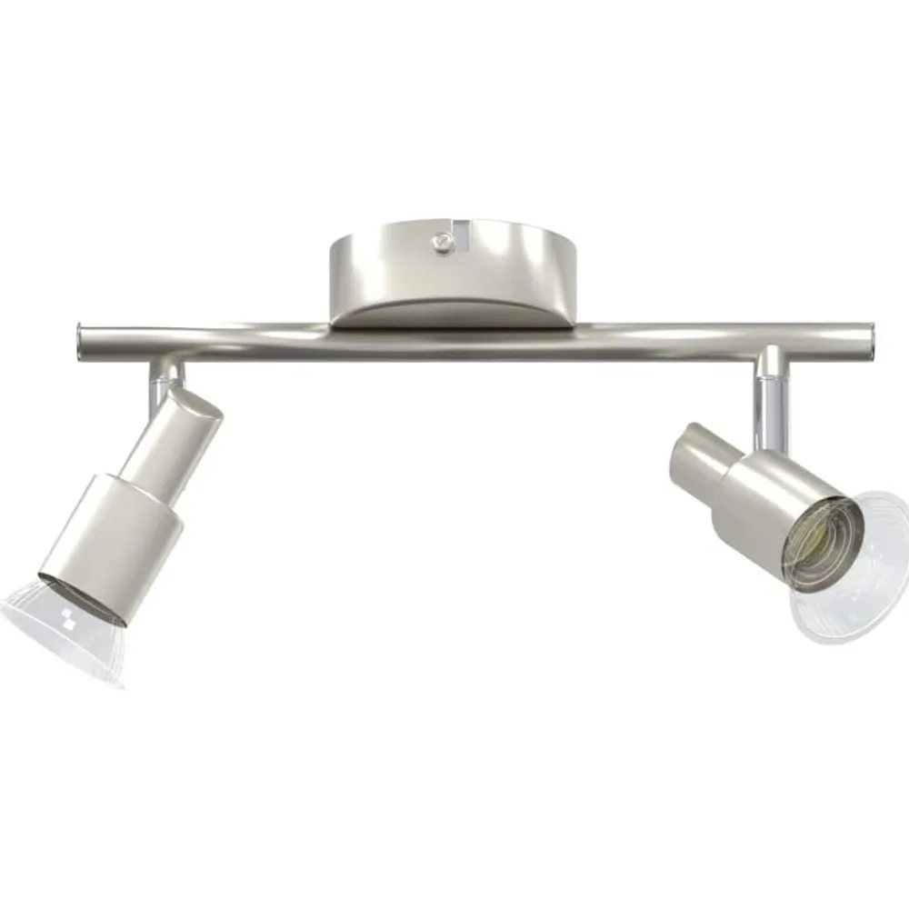 vidaXL Foco de techo con focos Níquel 25,5 x 8 x 11 cm Acero Discount