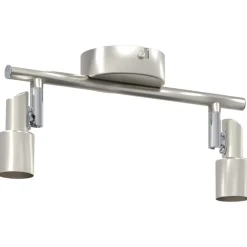 vidaXL Foco de techo con focos Níquel 25,5 x 8 x 11 cm Acero Discount