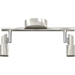 vidaXL Foco de techo con focos Níquel 25,5 x 8 x 11 cm Acero Discount