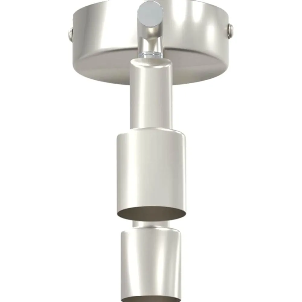 vidaXL Foco de techo con focos Níquel 25,5 x 8 x 11 cm Acero Discount