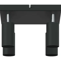 vidaXL Foco de techo con focos 26 x 26 x 16 cm Metal Negro Clearance