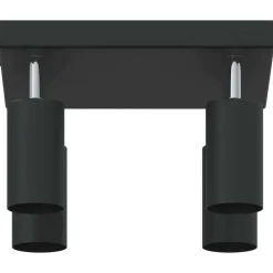 vidaXL Foco de techo con focos 26 x 26 x 16 cm Metal Negro Clearance