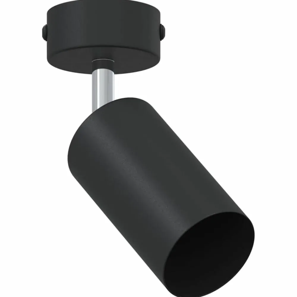 vidaXL Foco de techo con focos 6 x 6 x 16 cm Metal Negro Clearance