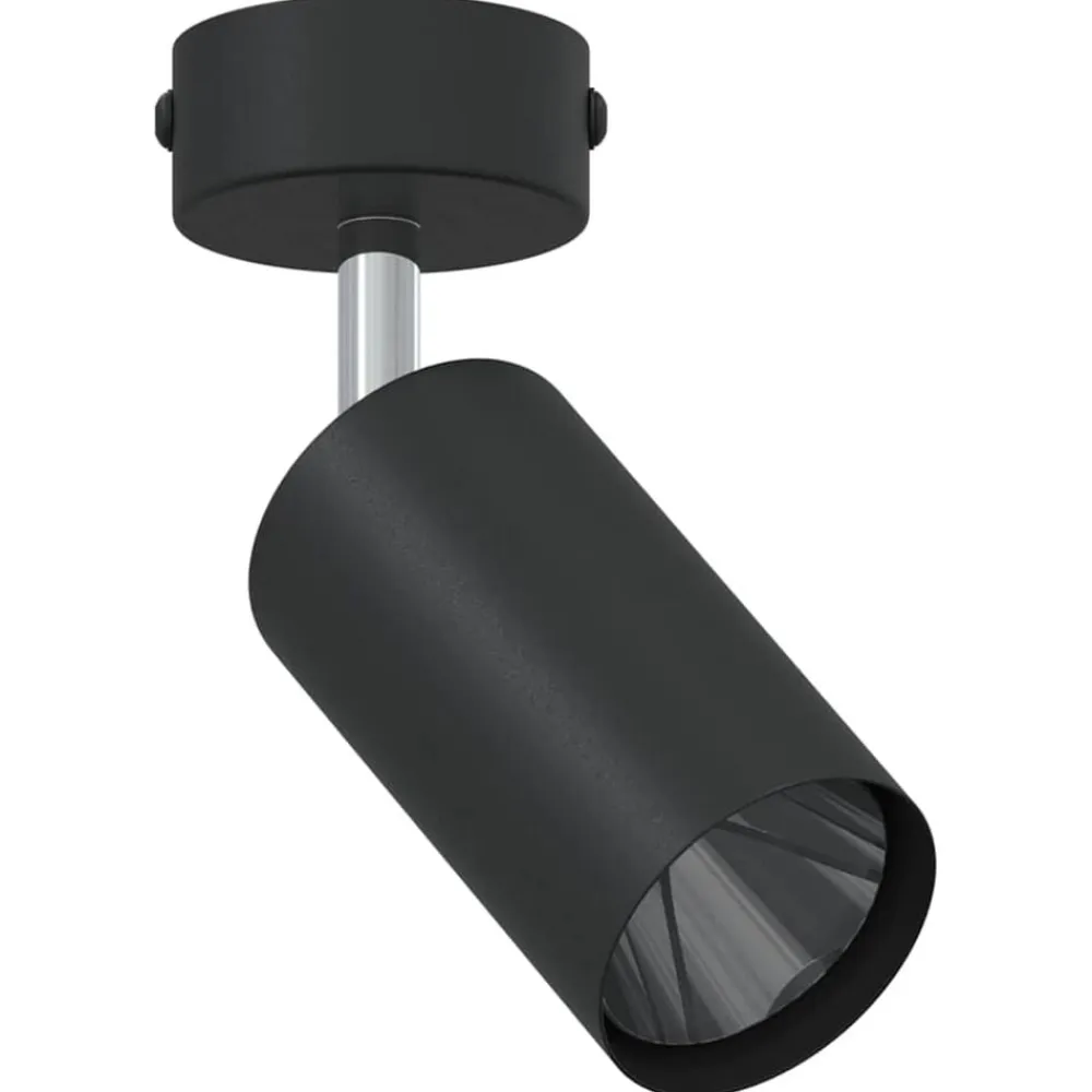 vidaXL Foco de techo con focos 6 x 6 x 16 cm Metal Negro Clearance
