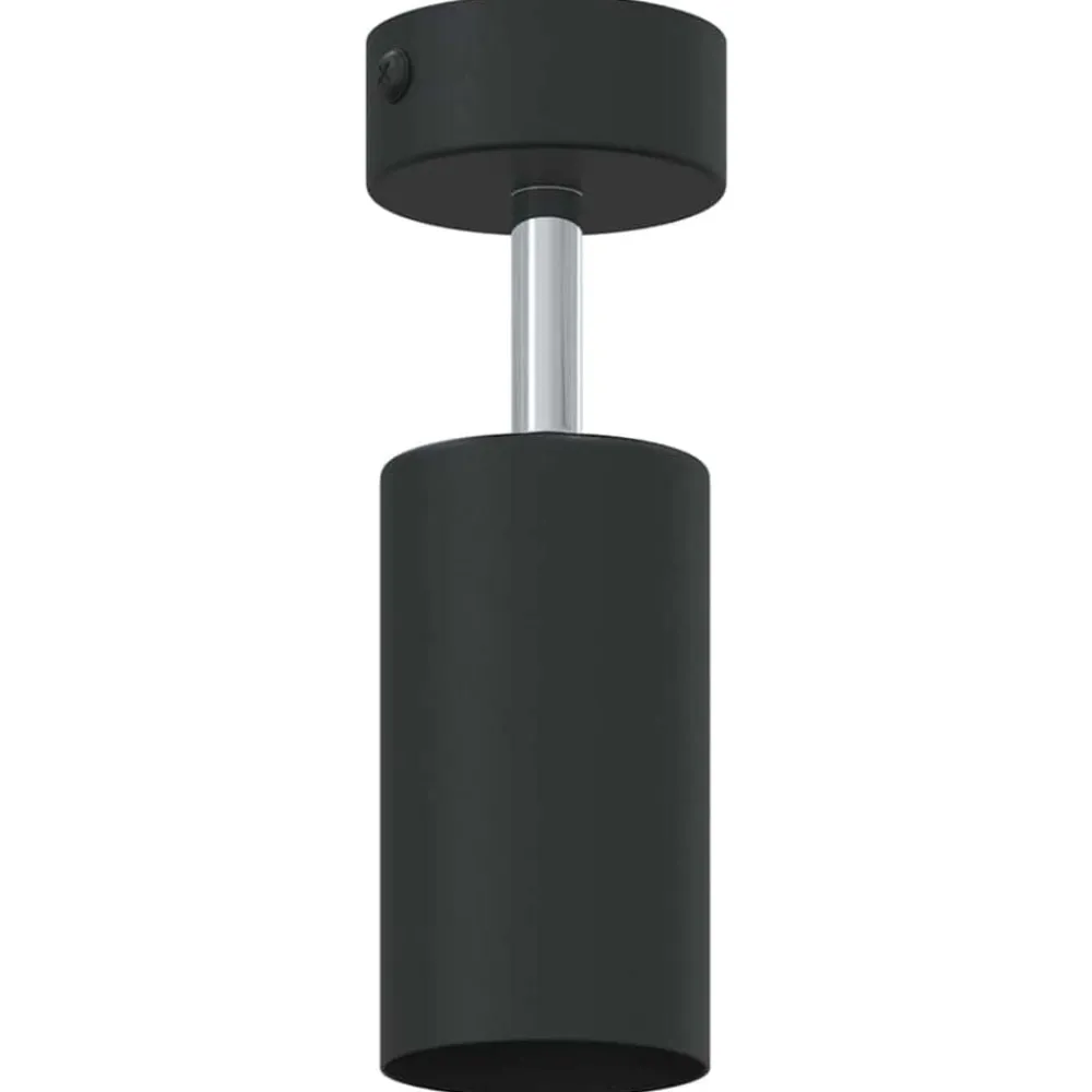 vidaXL Foco de techo con focos 6 x 6 x 16 cm Metal Negro Clearance