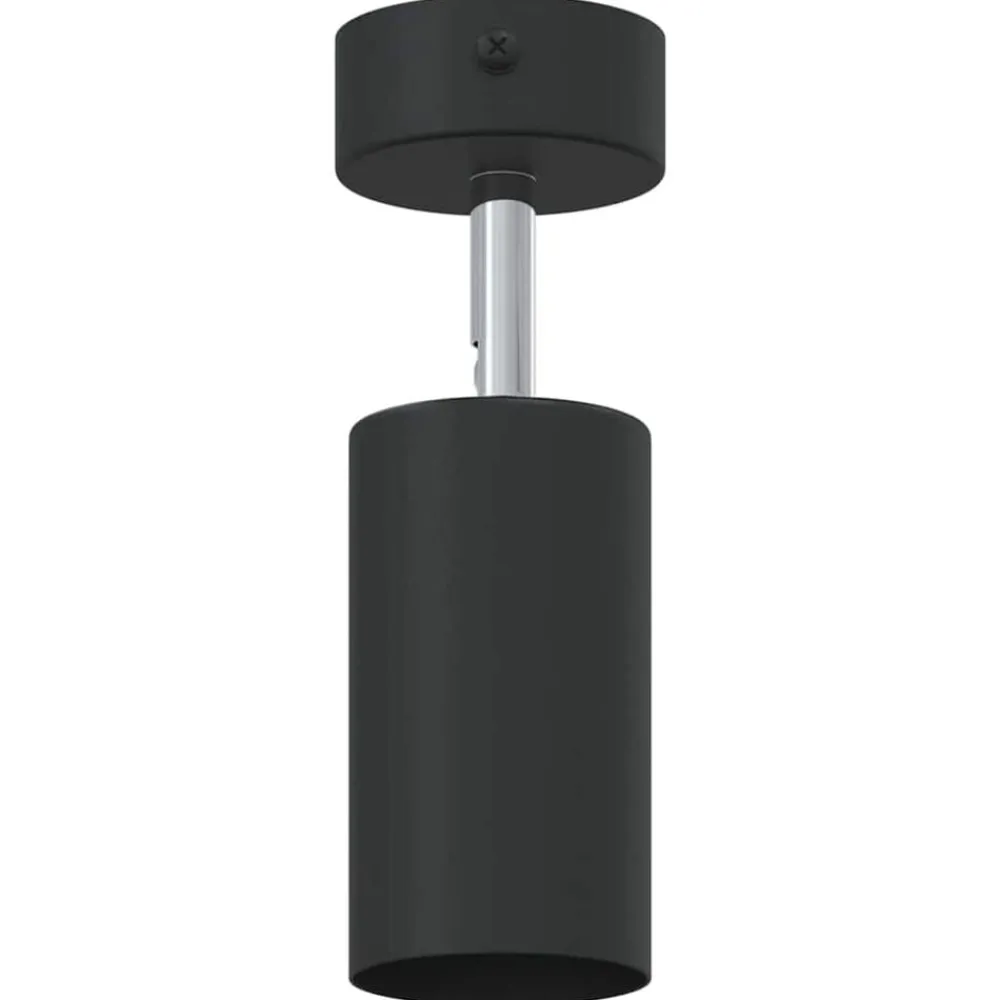 vidaXL Foco de techo con focos 6 x 6 x 16 cm Metal Negro Clearance