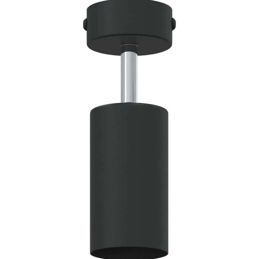 vidaXL Foco de techo con focos 6 x 6 x 16 cm Metal Negro Clearance