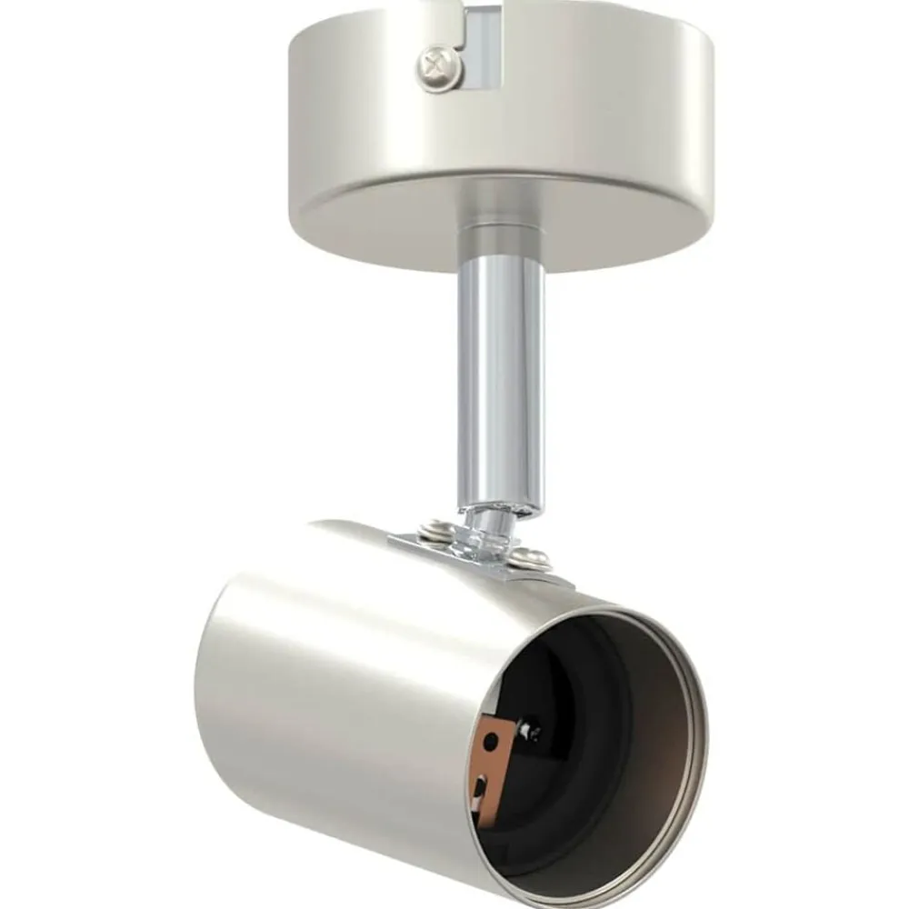 vidaXL Foco de techo con focos Níquel 6,5 x 6 x 11,5 cm Metal Níquel cepillado Outlet