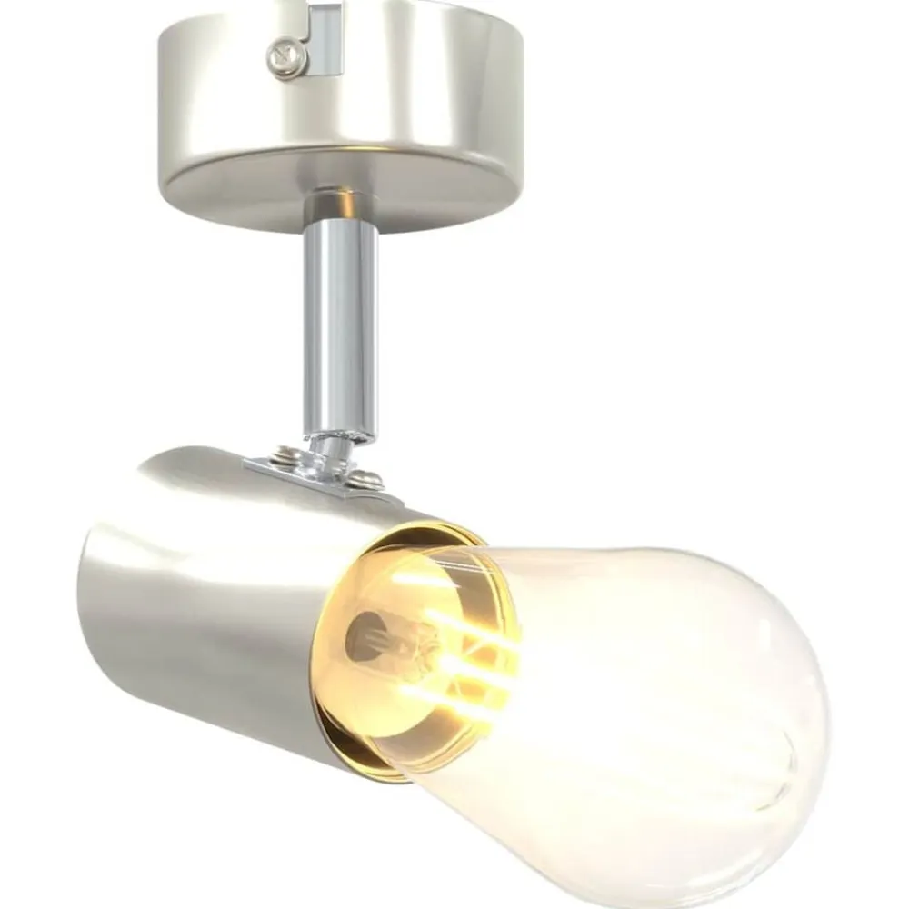 vidaXL Foco de techo con focos Níquel 6,5 x 6 x 11,5 cm Metal Níquel cepillado Outlet
