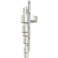 vidaXL Iluminación-Foco de techo con focos Níquel 176,5 x 9,5 x 14 cm Acero