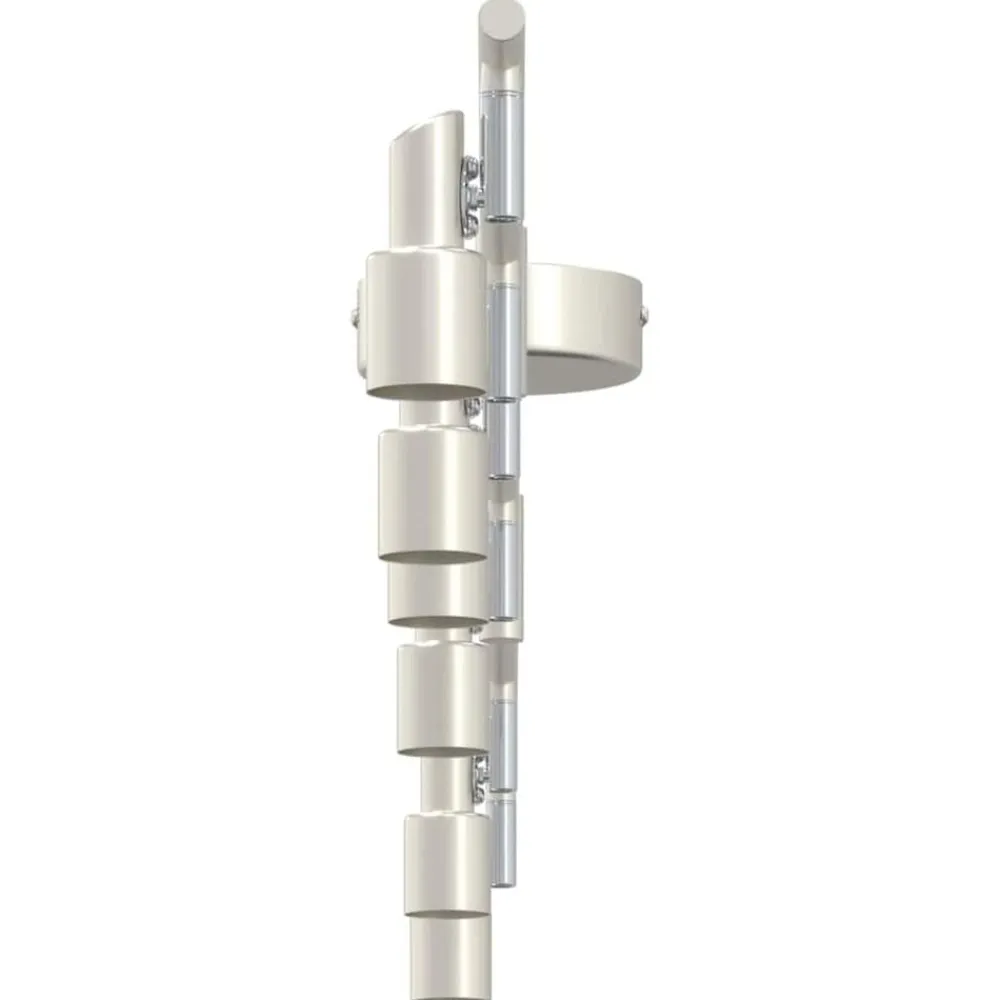 vidaXL Iluminación-Foco de techo con focos Níquel 176,5 x 9,5 x 14 cm Acero