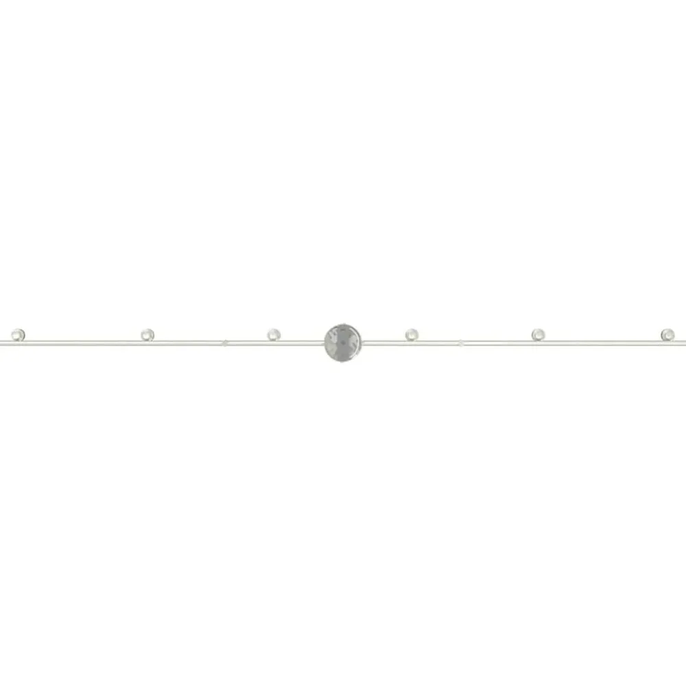 vidaXL Iluminación-Foco de techo con focos Níquel 176,5 x 9,5 x 14 cm Acero