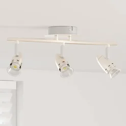 vidaXL Foco de techo con focos Níquel 36,5 x 10 x 12,5 cm Metal Best