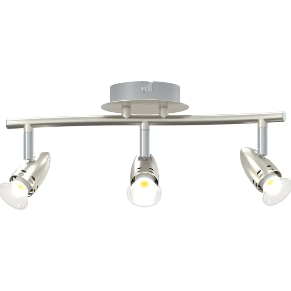 vidaXL Foco de techo con focos Níquel 36,5 x 10 x 12,5 cm Metal Best