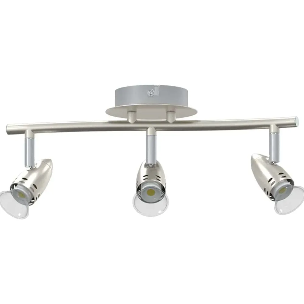 vidaXL Foco de techo con focos Níquel 36,5 x 10 x 12,5 cm Metal Best