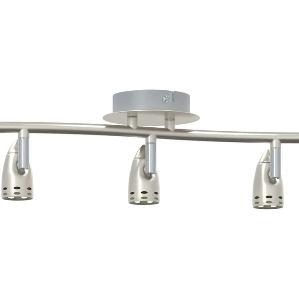 vidaXL Foco de techo con focos Níquel 36,5 x 10 x 12,5 cm Metal Best