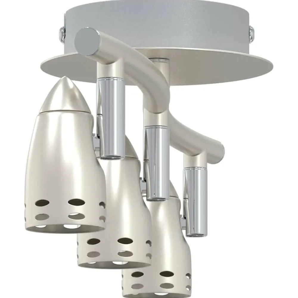 vidaXL Foco de techo con focos Níquel 36,5 x 10 x 12,5 cm Metal Best