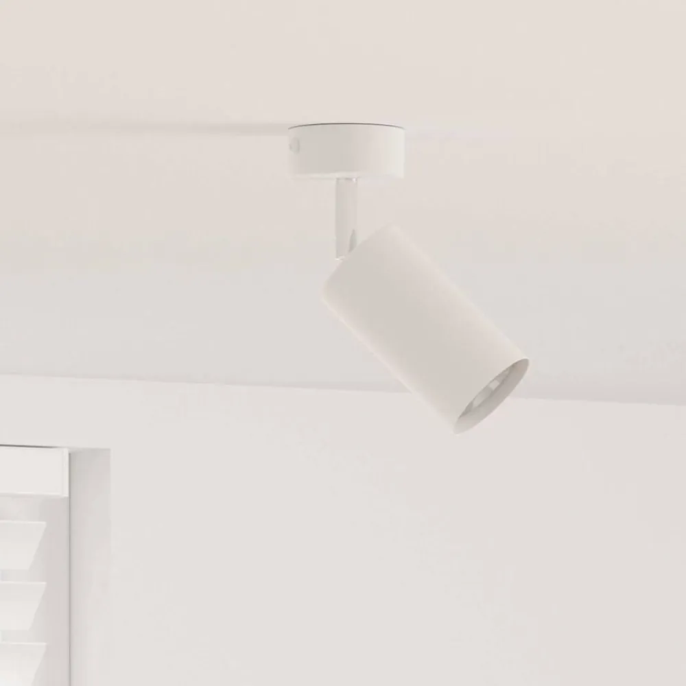 vidaXL Foco de techo con focos 6 x 6 x 16 cm Metal White