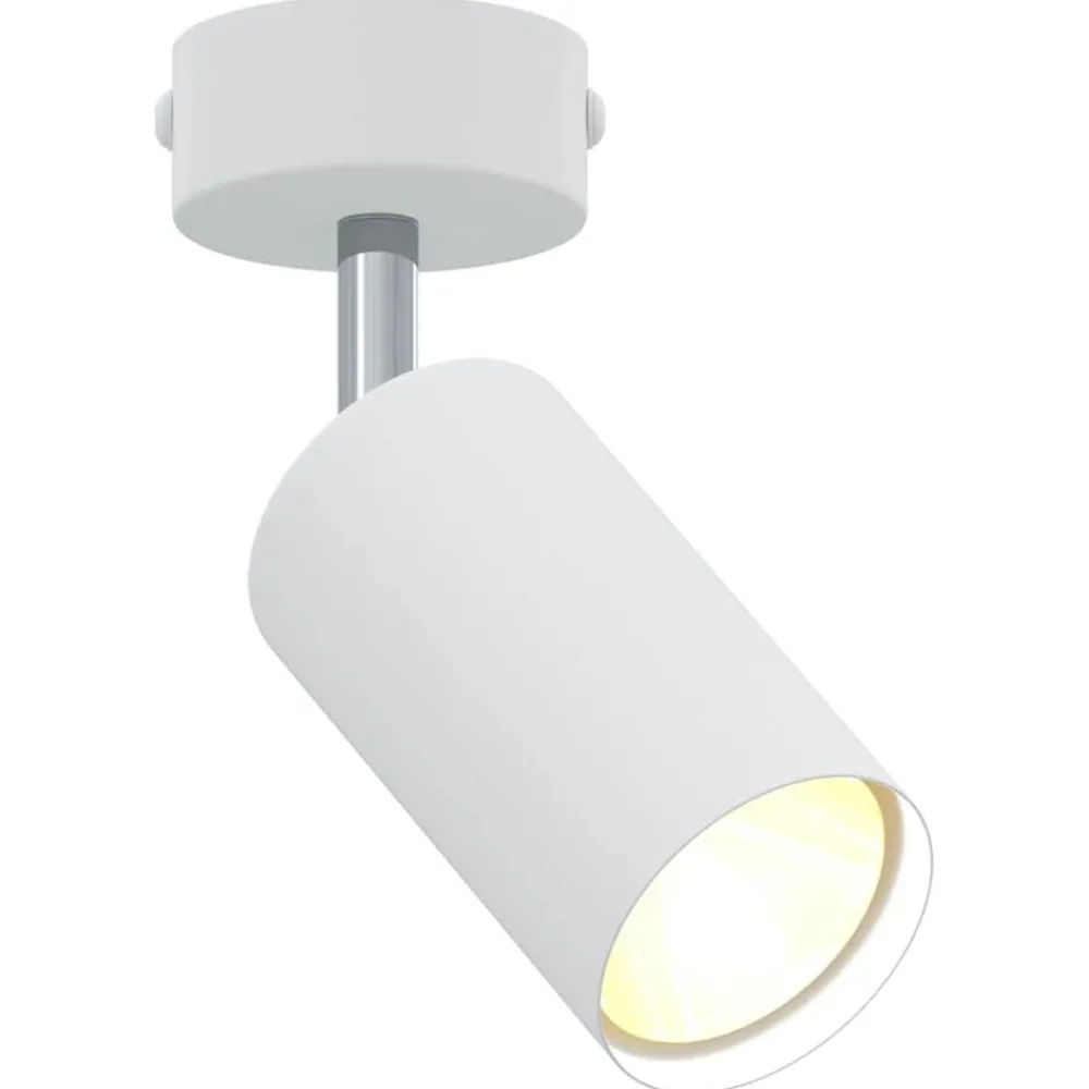 vidaXL Foco de techo con focos 6 x 6 x 16 cm Metal White