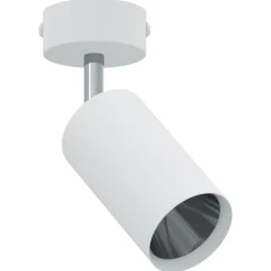 vidaXL Foco de techo con focos 6 x 6 x 16 cm Metal White