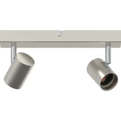 vidaXL Foco de techo con focos Níquel 26 x 6,5 x 11,5 cm Metal Níquel cepillado Discount