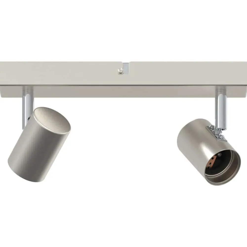 vidaXL Foco de techo con focos Níquel 26 x 6,5 x 11,5 cm Metal Níquel cepillado Discount