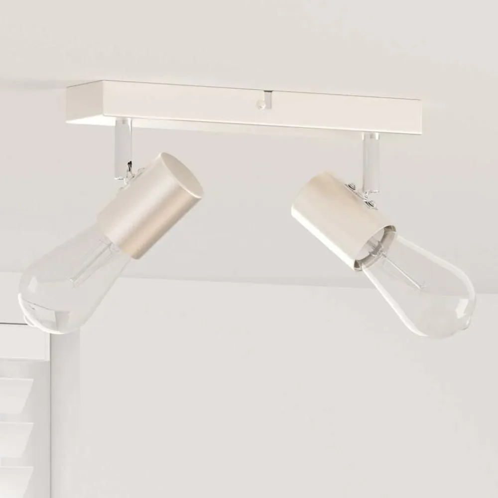 vidaXL Foco de techo con focos Níquel 26 x 6,5 x 11,5 cm Metal Níquel cepillado Discount