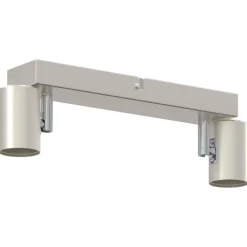 vidaXL Foco de techo con focos Níquel 26 x 6,5 x 11,5 cm Metal Níquel cepillado Discount