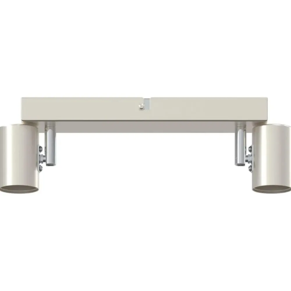 vidaXL Foco de techo con focos Níquel 26 x 6,5 x 11,5 cm Metal Níquel cepillado Discount
