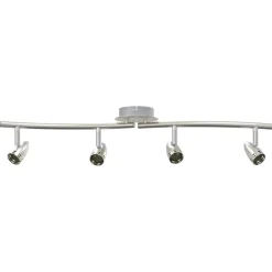vidaXL Foco de techo con focos Níquel 27 x 10 x 12 cm Metal Clearance