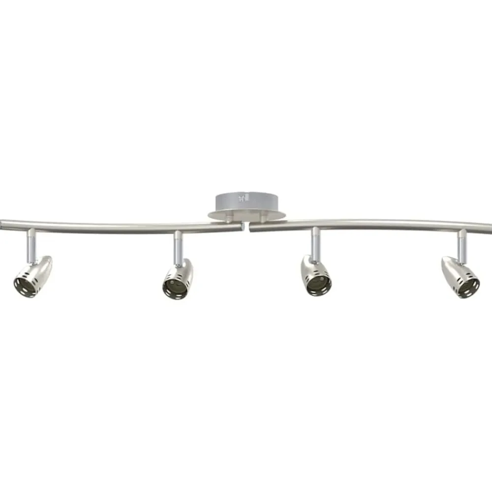 vidaXL Foco de techo con focos Níquel 27 x 10 x 12 cm Metal Clearance