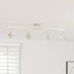 vidaXL Foco de techo con focos Níquel 27 x 10 x 12 cm Metal Clearance