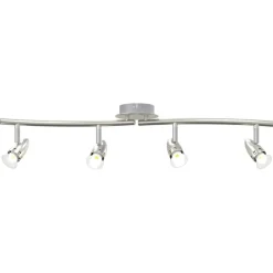 vidaXL Foco de techo con focos Níquel 27 x 10 x 12 cm Metal Clearance