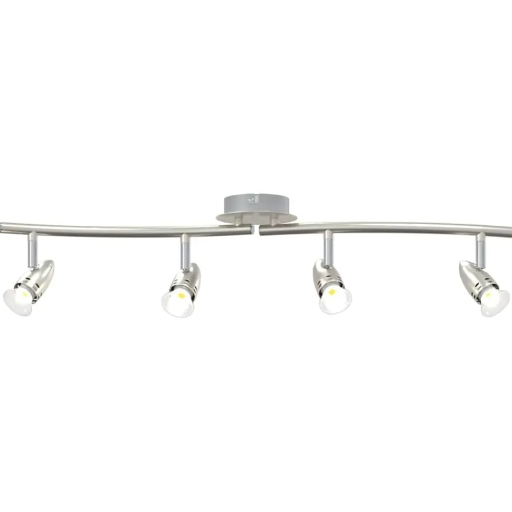 vidaXL Foco de techo con focos Níquel 27 x 10 x 12 cm Metal Clearance