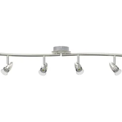 vidaXL Foco de techo con focos Níquel 27 x 10 x 12 cm Metal Clearance