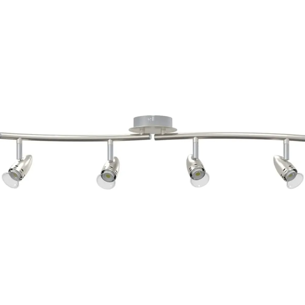 vidaXL Foco de techo con focos Níquel 27 x 10 x 12 cm Metal Clearance
