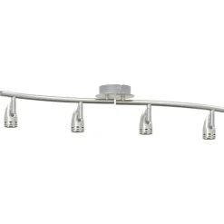 vidaXL Foco de techo con focos Níquel 27 x 10 x 12 cm Metal Clearance