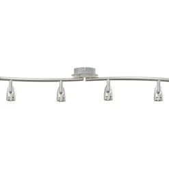 vidaXL Foco de techo con focos Níquel 27 x 10 x 12 cm Metal Clearance