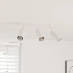 vidaXL Foco de techo con focos 38 x 6 x 16 cm Metal White Outlet