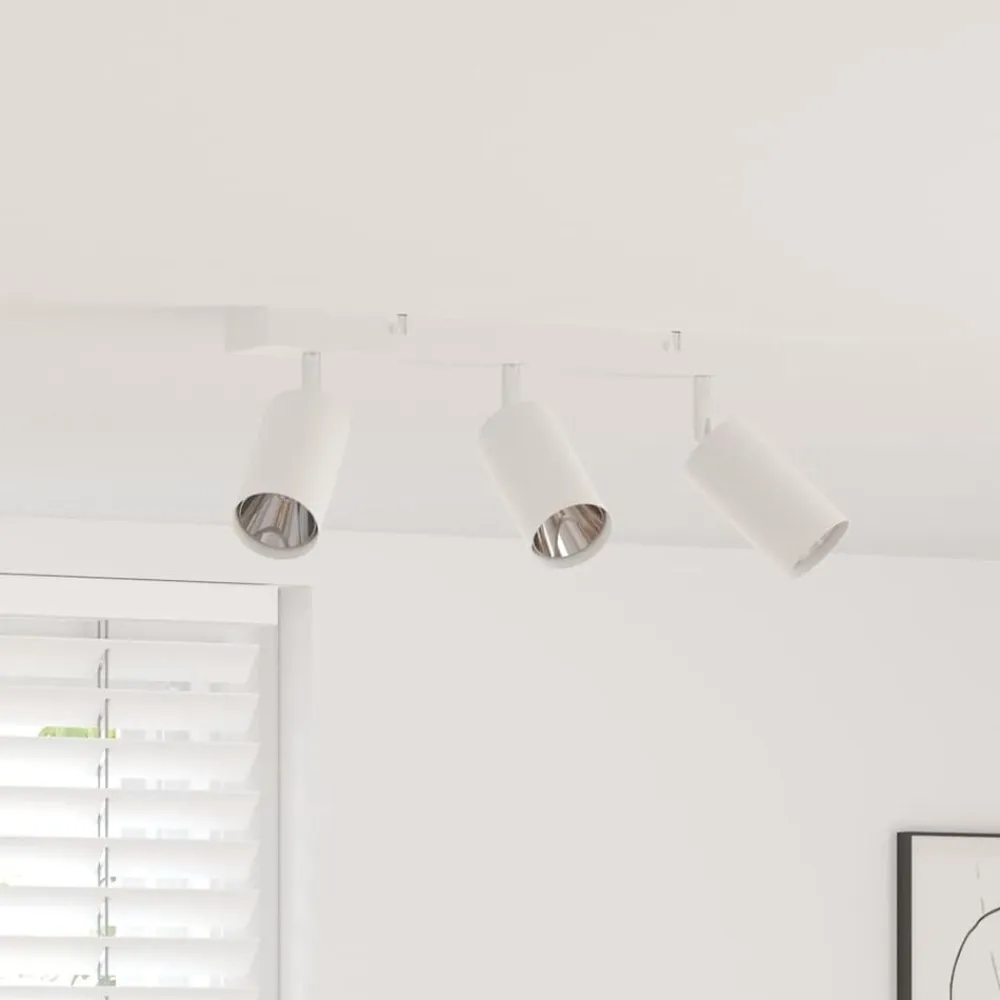 vidaXL Foco de techo con focos 38 x 6 x 16 cm Metal White Outlet