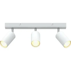 vidaXL Foco de techo con focos 38 x 6 x 16 cm Metal White Outlet